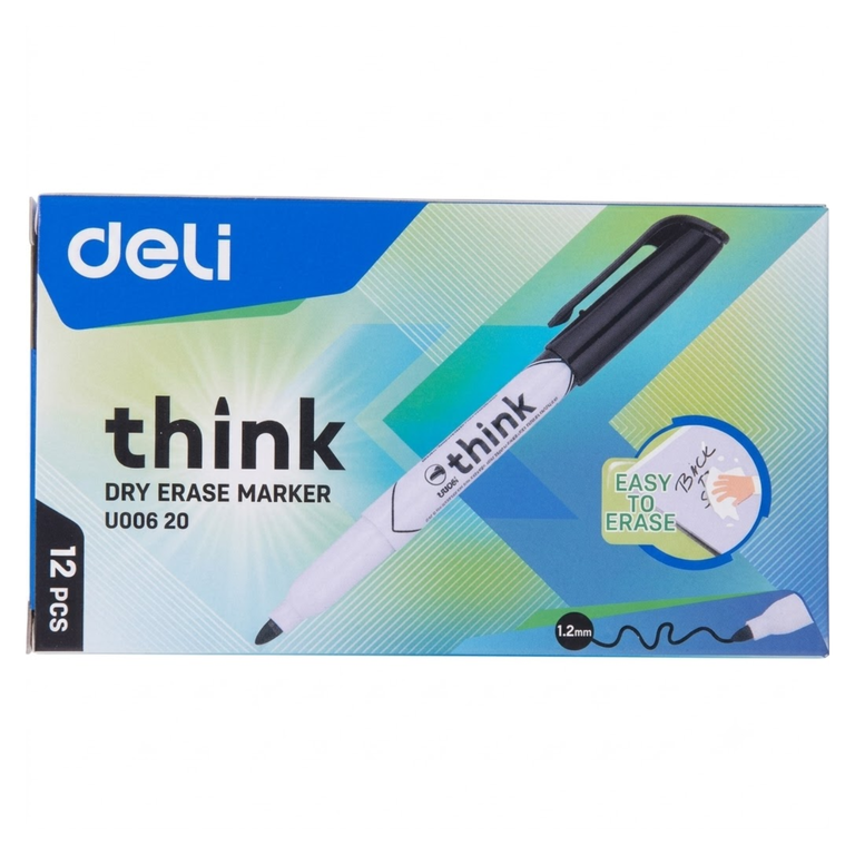 Deli Mini White Board Marker U006 Black